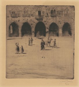 Ratusz, Pistoia autorstwa Joseph Pennell