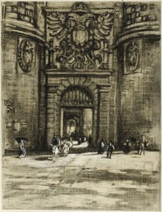Porta Viragia, Toledo autorstwa Joseph Pennell