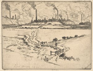 Potlands, Longport, wrzesień 1909, (Stokes?) autorstwa Joseph Pennell