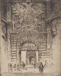 Brama Visagara, Brama Madrytu, Toledo, 1904. autorstwa Joseph Pennell