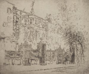 Dom Rossettiego, 1906. autorstwa Joseph Pennell