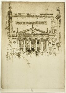 Teatr Królewski Haymarket autorstwa Joseph Pennell