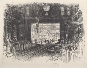 Fabryka Muszli, nr II, 1917. autorstwa Joseph Pennell