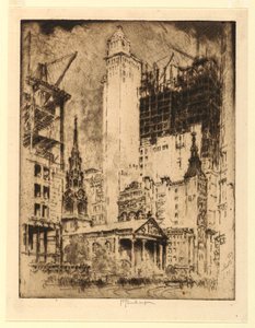 Św. Pawła, Nowy Jork autorstwa Joseph Pennell