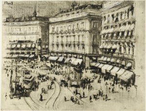 Letni Dzień w Madrycie autorstwa Joseph Pennell
