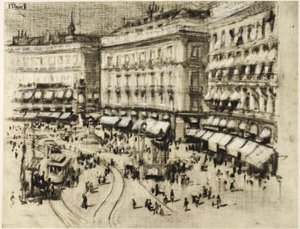 Letni Dzień w Madrycie autorstwa Joseph Pennell