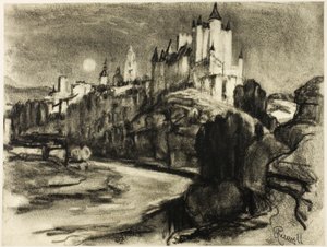Alcazar, Segowia autorstwa Joseph Pennell