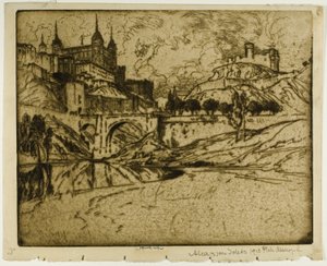 Alkazar, Toledo autorstwa Joseph Pennell