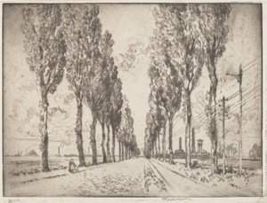 Aleja, Valenciennes autorstwa Joseph Pennell