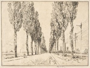 Aleja w pobliżu Valenciennes autorstwa Joseph Pennell