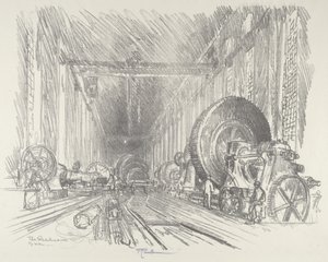 Bazylika Wojenna, 1916. autorstwa Joseph Pennell
