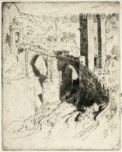 Most Alcantary, Toledo autorstwa Joseph Pennell