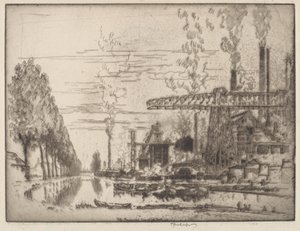 Kanał Brukselski, nowoczesna Hobbema autorstwa Joseph Pennell