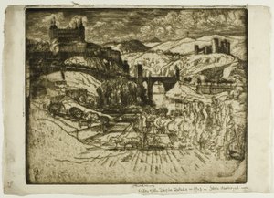 Zamki, Toledo autorstwa Joseph Pennell
