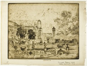 Kryształowy Pałac autorstwa Joseph Pennell