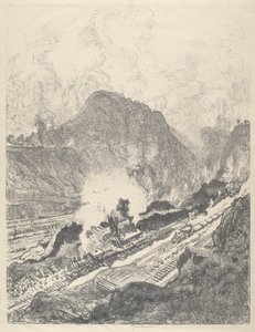 Cięcie z Culebra, 1912. autorstwa Joseph Pennell