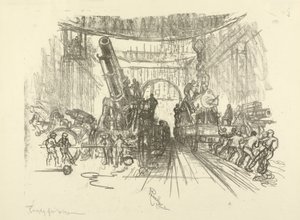Angielska seria wojenna: W.453. Gotowy do wojny, 1916 autorstwa Joseph Pennell