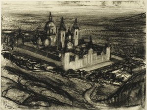 Escorial z siedziby Filipa (krzesło Filipa) autorstwa Joseph Pennell