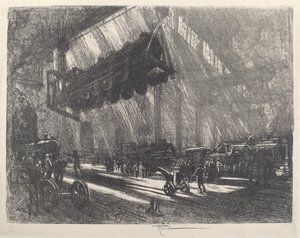 Latająca Lokomotywa autorstwa Joseph Pennell