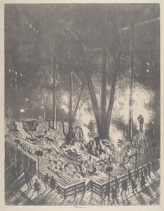 Fundamenty, budowa wieżowca autorstwa Joseph Pennell
