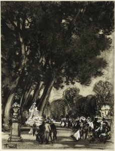 Ogród Wyspy, Aranjuez autorstwa Joseph Pennell