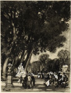 Ogród Wyspy, Aranjuez autorstwa Joseph Pennell