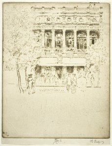Teatr Garricka autorstwa Joseph Pennell