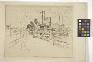 The Great Main, niedaleko Sheffield (akwaforta) autorstwa Joseph Pennell