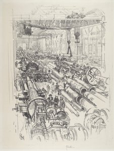 Sklep z bronią, 1916. autorstwa Joseph Pennell