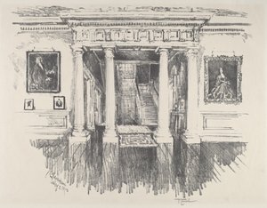 Sala w Cliveden, 1912. autorstwa Joseph Pennell
