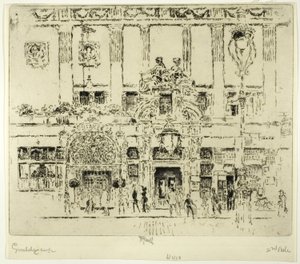 Instytut, Piccadilly autorstwa Joseph Pennell