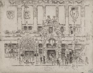 Instytut, Piccadilly, 1906. autorstwa Joseph Pennell