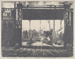 Żelazna Brama, Charleroi autorstwa Joseph Pennell