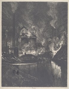 Jezioro Ognia, Charleroi autorstwa Joseph Pennell