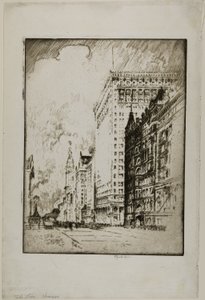 The Lion, Chicago autorstwa Joseph Pennell
