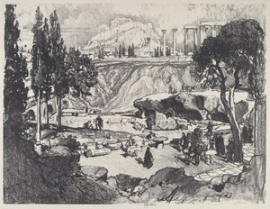 Mały Fete, Ateny autorstwa Joseph Pennell