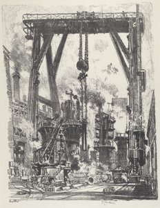 Stara strzelnica, 1916. autorstwa Joseph Pennell