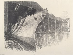 Dziób, 1917. autorstwa Joseph Pennell