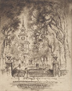 Plac, Plac Niepodległości, Filadelfia, 1920. autorstwa Joseph Pennell