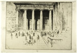 Schody, Muzeum Brytyjskie autorstwa Joseph Pennell