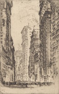 Giełda, 1904. autorstwa Joseph Pennell