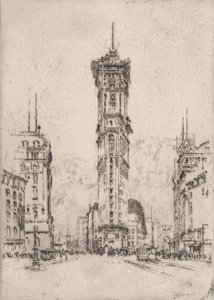 Budynek Timesa, 1904. autorstwa Joseph Pennell
