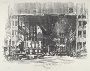 Urny, odlewanie wielkich muszli autorstwa Joseph Pennell