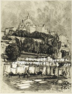 Pralnia Madrytu autorstwa Joseph Pennell