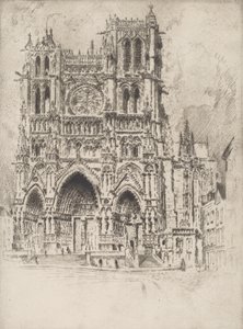 Front zachodni, Amiens, 1907. autorstwa Joseph Pennell