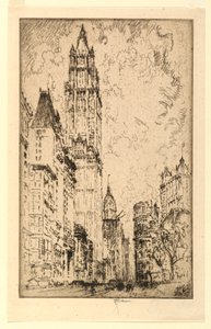 Budynek Woolworth autorstwa Joseph Pennell