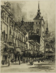 Zocodover, Toledo autorstwa Joseph Pennell
