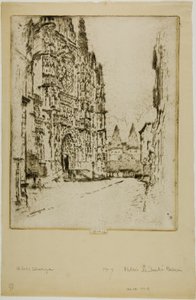 Wieże Pałacu Biskupiego, Beauvais autorstwa Joseph Pennell