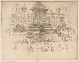 Plac Trafalgarski autorstwa Joseph Pennell