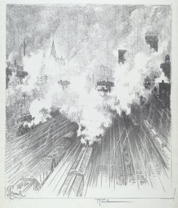 Stacja kolejowa, St. Louis autorstwa Joseph Pennell